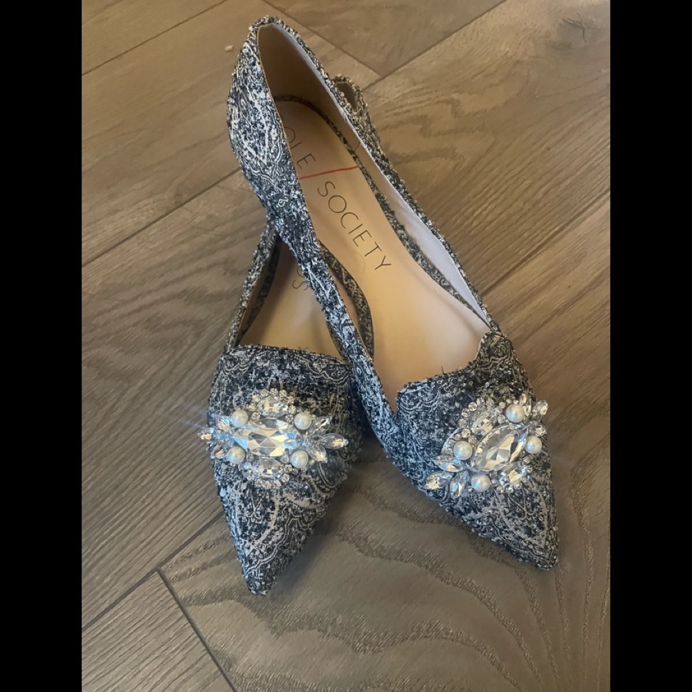 Sole Society Bling Pointed Flat Women’s Shoes Size 8.5